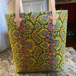 Consuela faux snakeskin everyday tote